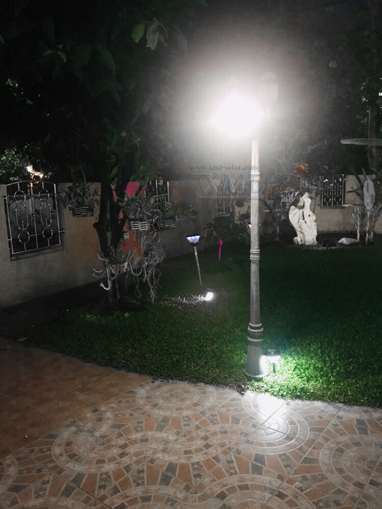 โคมไฟกิ่งโซล่าเซลล์ 48 SMD LED + Motion สีดำ (แสง ขาว)