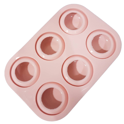 โมล(mold) แม่พิมพ์ซิลิโคน ทำวุ้น ขนม สบู่ งานdiy ทรงกลม 6 ช่อง (50 G.)