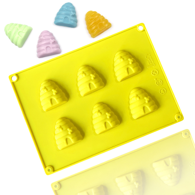 โมล(Mold) แม่พิมพ์ซิลิโคน ทำวุ้น ขนม สบู่ งานdiy รูปรังผึ้ง 6 ช่อง ( 30 G.)