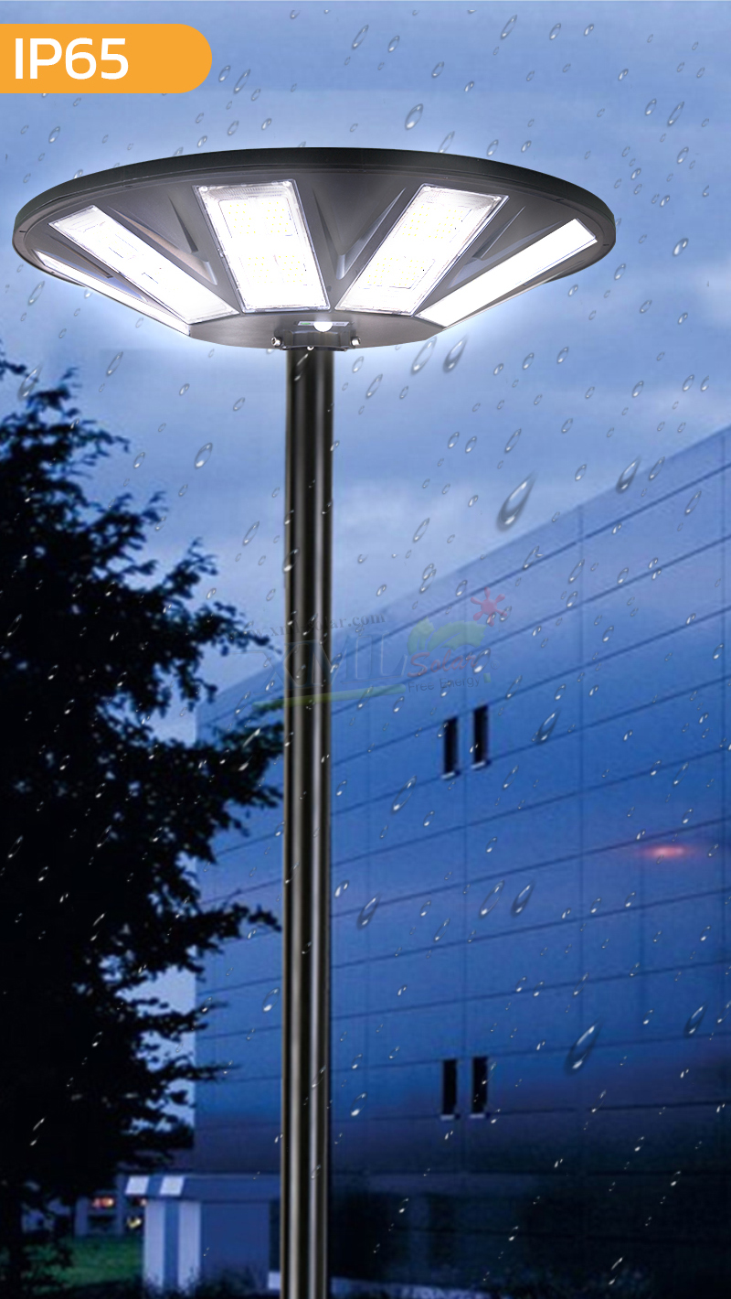 โคมไฟโซล่าเซลล์ UFO ทรงกลม (ขนาดใหญ่สุด 75 ซม.) (เปิดได้ 3 แสง) รุ่น MD-SLT38-500W