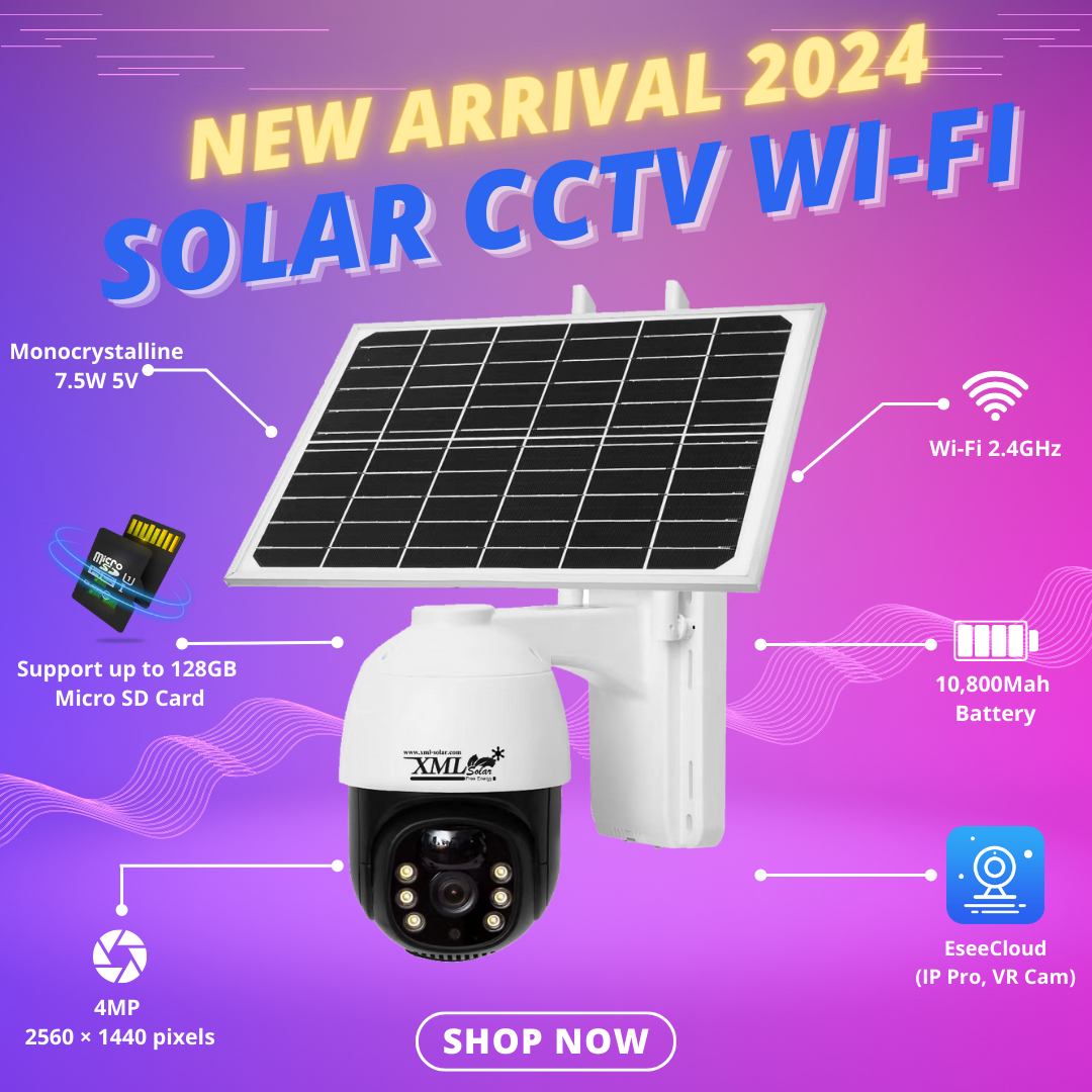 กล้องวงจรปิดโซล่าเซลล์ 4MP EseeCloud (Wi-Fi) Solar CCTV Camera With Wi-Fi รุ่น SCG401P10