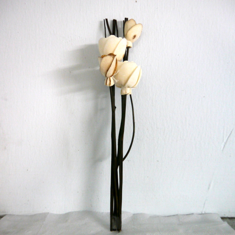 ก้านไม้งา 10" + ดอกไม้ดูดน้ำหอม 5 ช่อ (ดอกไม้ 4 ดอก/ช่อ)