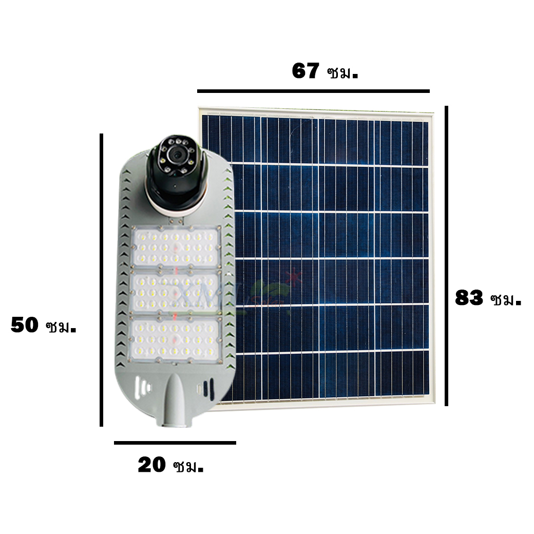 กล้องวงจรปิดโซล่าเซลล์ รุ่น 355 Degree PTZ (ระบบ 4G) Full HD Camera (1080P)