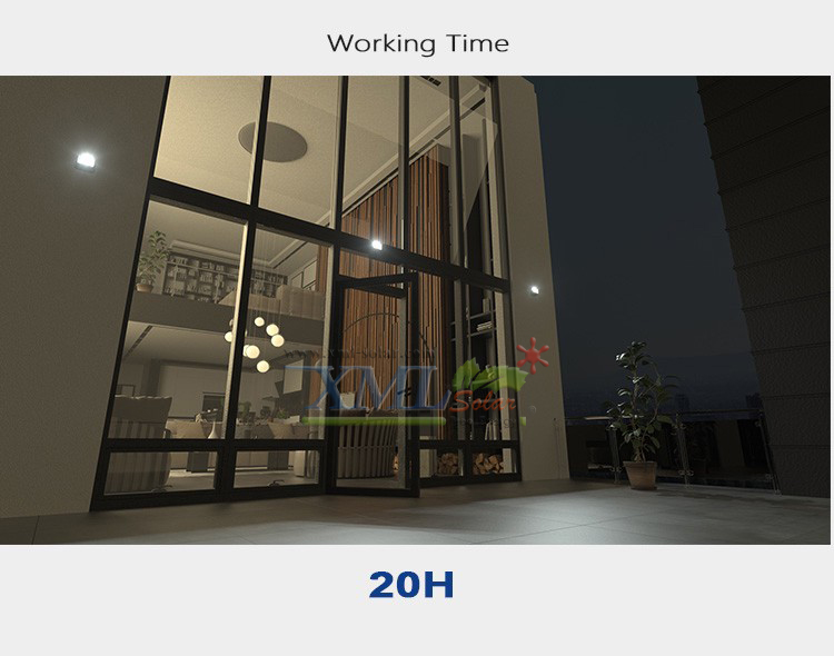 ไฟติดผนังโซล่าเซลล์ ปลูกต้นไม้จิ๋วได้ + Motion (เเสง : ขาว)