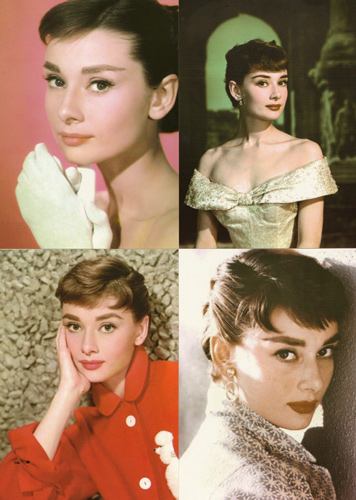 โปสการ์ด Audrey Hepburn ภาพสี 16 ใบ