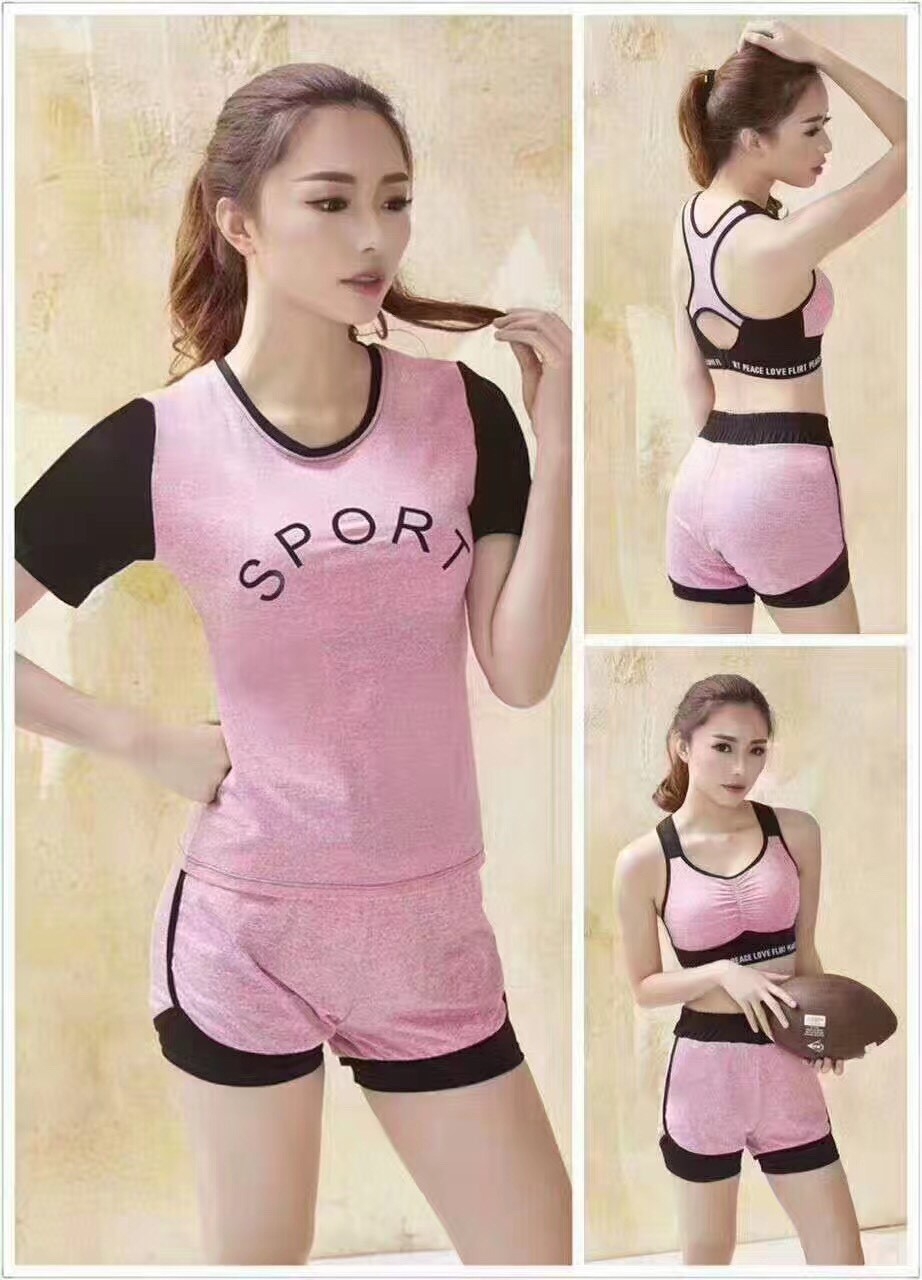 เสื้อสปอร์ตแขนสั้น ใส่วิ่ง ฟิตเนส โยคะ สวมใส่สบายไม่อึดอัด ซับเหงื่อได้ดี ฟรีไซส์ 4 สี ชมพู ฟ้า ดำ ม่วง ราคาส่ง 3 ชิ้น คละกับแบบอื่นได้ ตัวละ 190 บาท