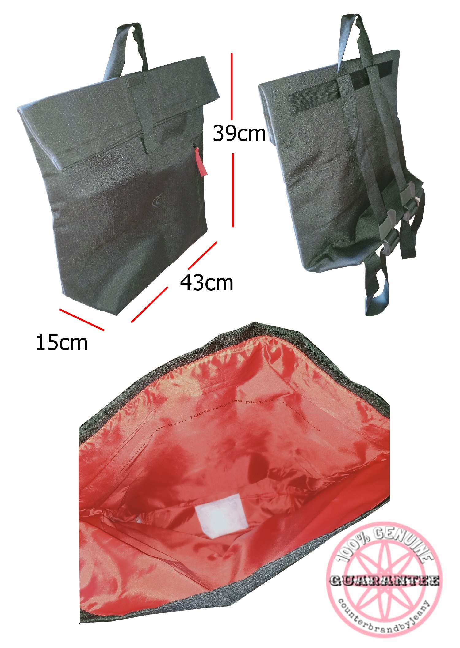 กระเป๋าเป้ BIOTHERM HOMME Water Lover Black Backpack Bag