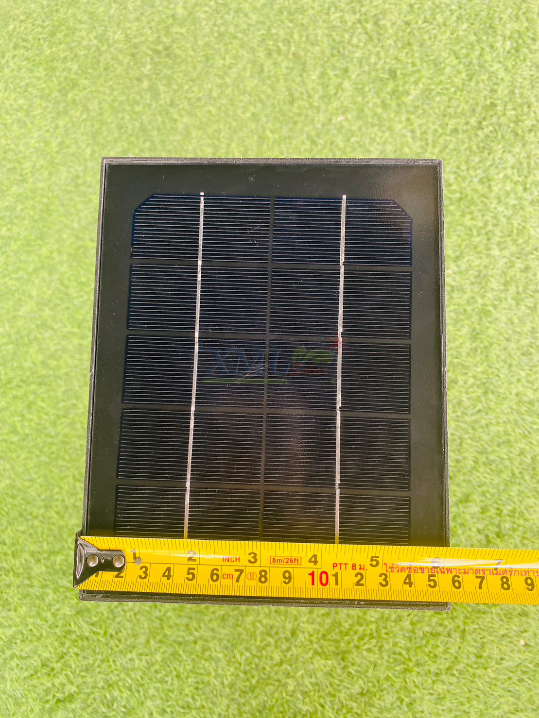 ไฟตั้งพื้นโซล่าเซลล์ ทรงงอ (แสง : เหลืองวอมไวท์)