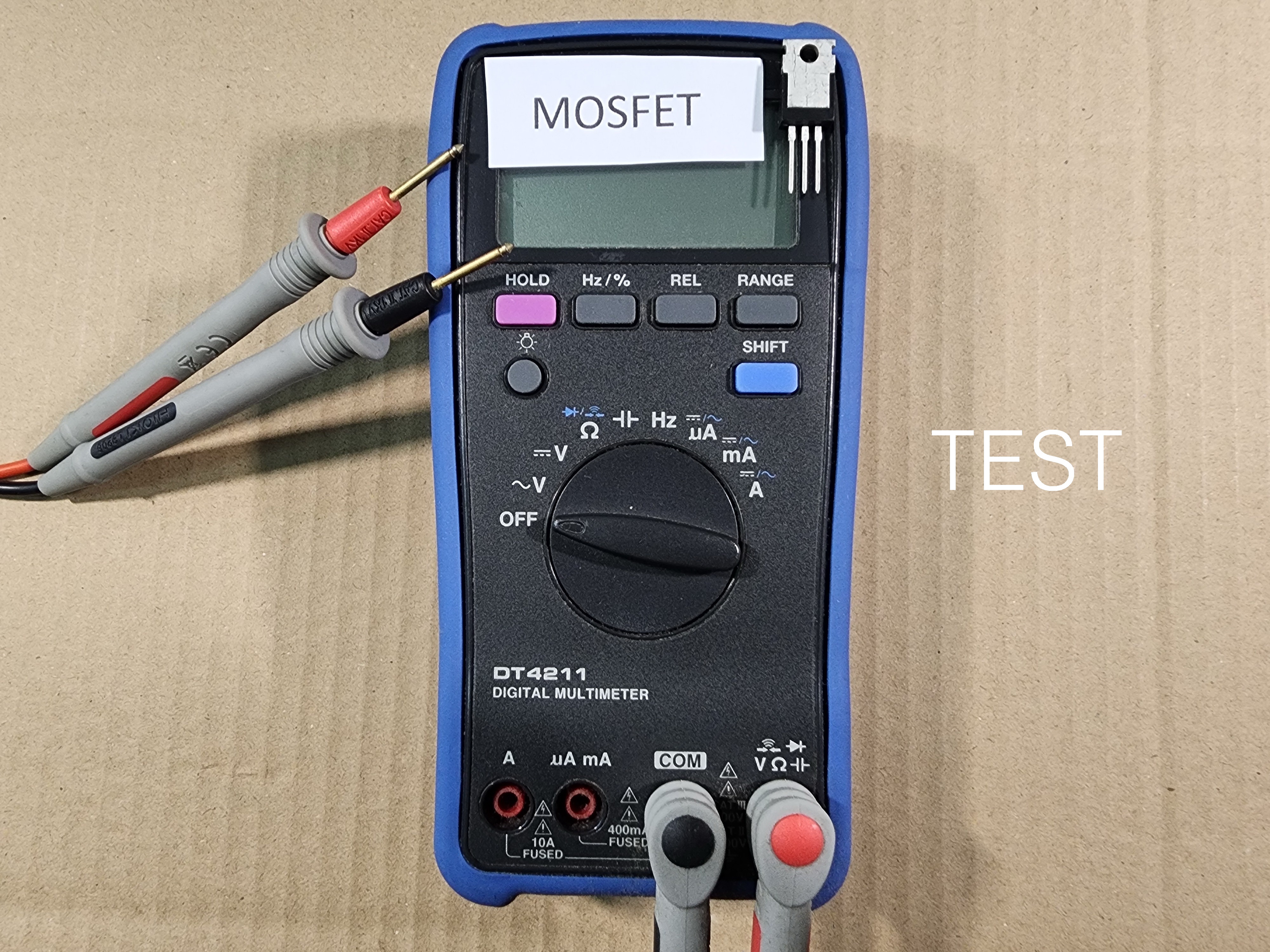 How to test mosfet with multimeter