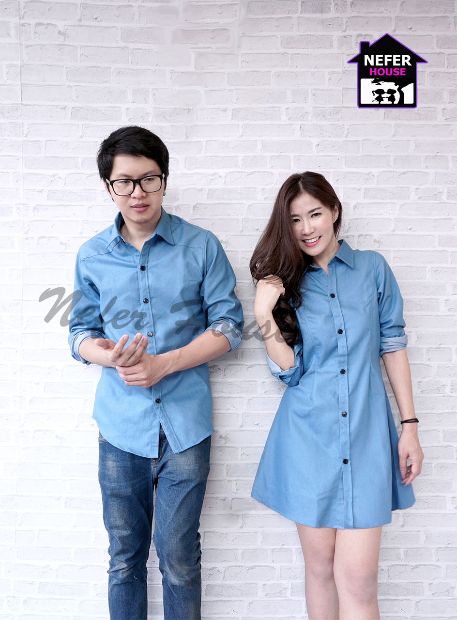 เสื้อคู่รักผ้ายีนส์