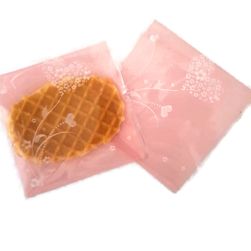ถุงคุกกี้ ถุงเบเกอรี่ แบบมีเทปกาว 95-100 ใบ/แพ็ค (10*10+3 cm.)