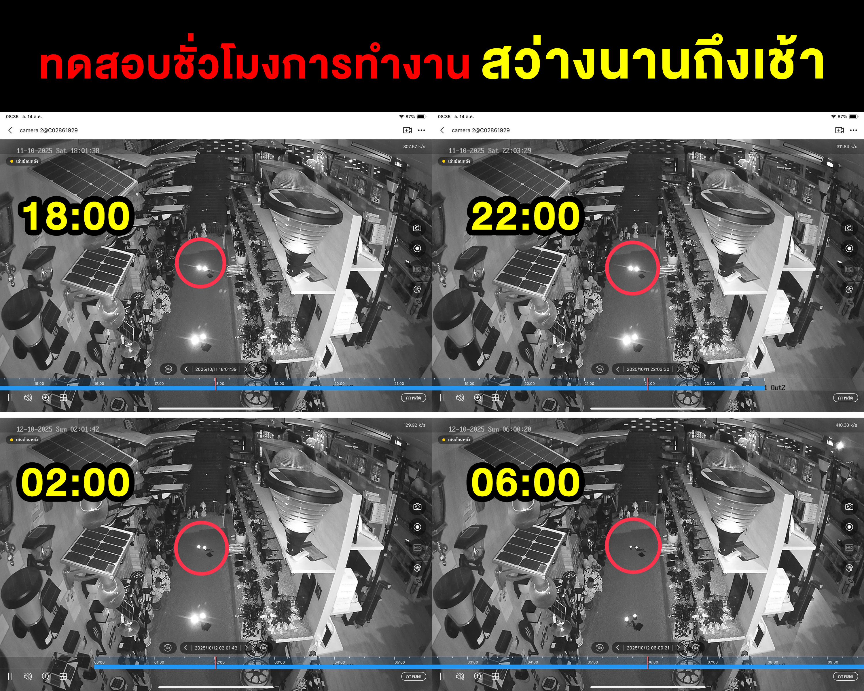 ไฟโซล่าเซลล์ส่องใต้น้ำ 6 LED รุ่น 2 หัว