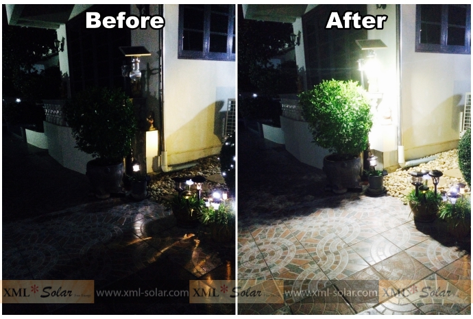 เสาไฟสนาม อะลูมิเนียม+เหล็กชุบดำ สูง 2.8 เมตร