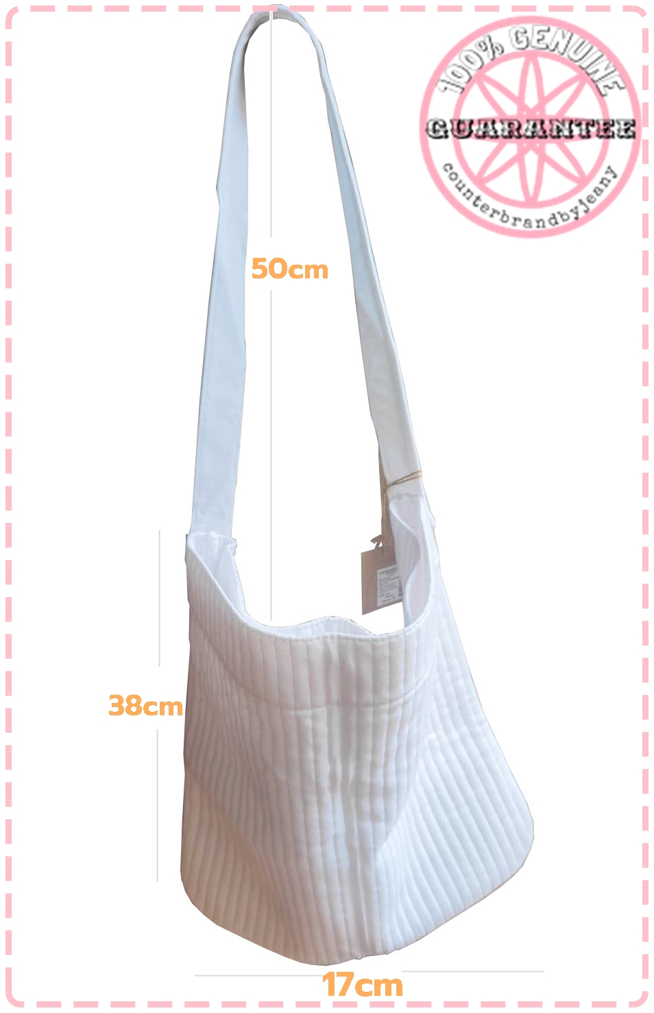 CLARINS White Tote Bag กระเป๋าโท๊ท สีขาว สะพายได้ (พร้อมส่ง)