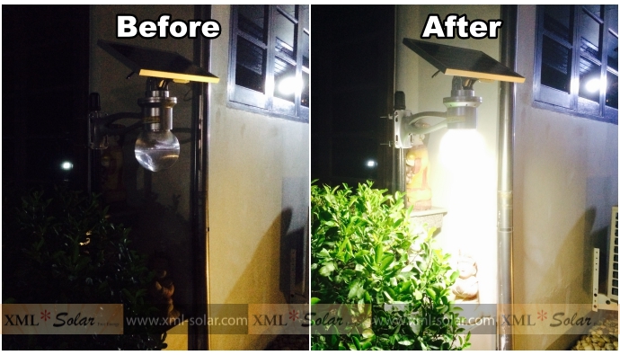 เสาไฟสนาม อะลูมิเนียม+เหล็กชุบดำ สูง 2.8 เมตร