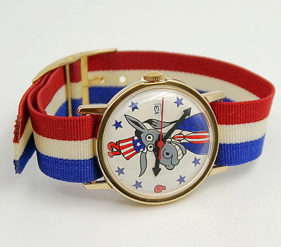 นาฬิกาเก่า DEMOCRATIC DONKEY ไขลาน