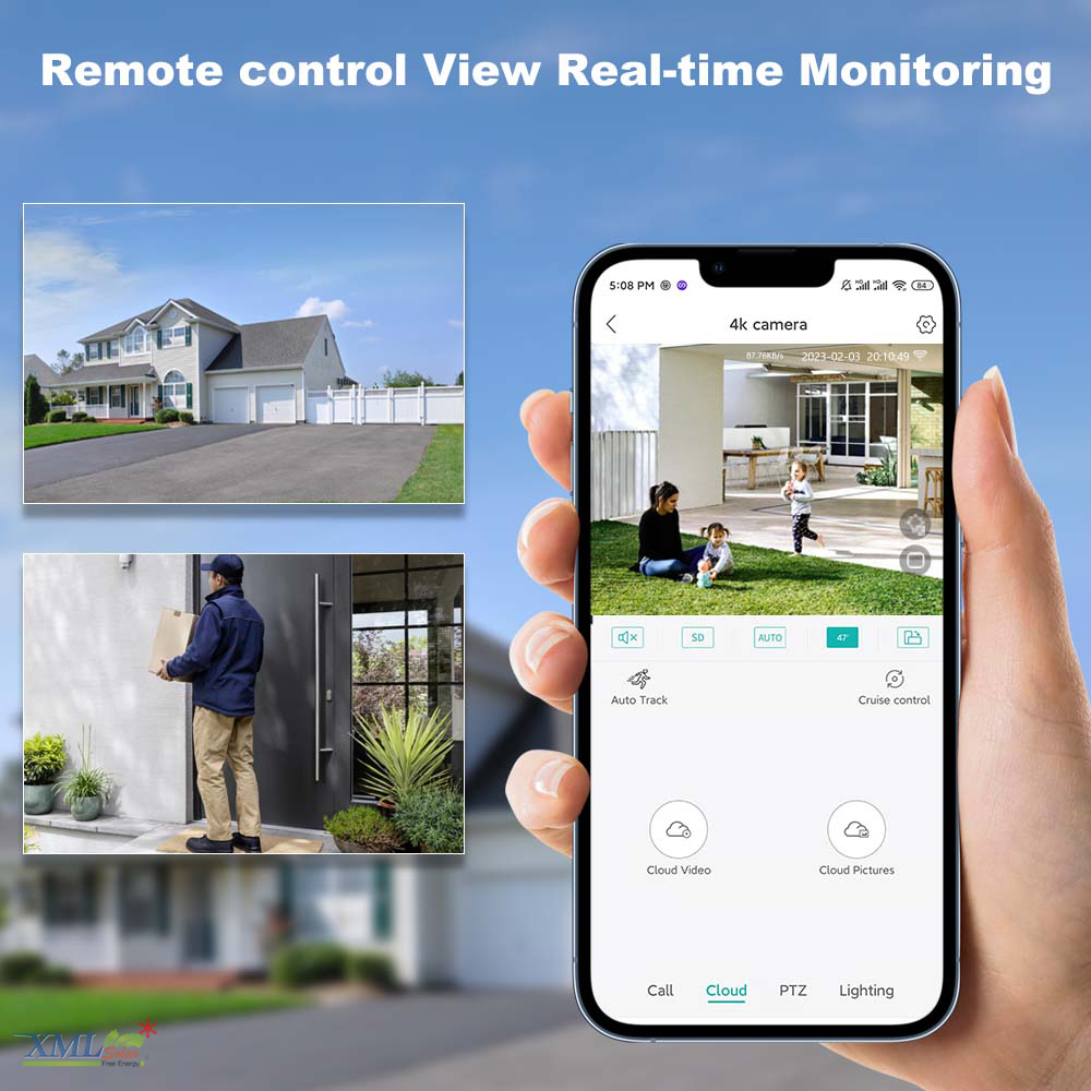 กล้องวงจรปิดโซล่าเซลล์ 4MP EseeCloud (4G) Solar CCTV Camera With 4G รุ่น SCG402P10