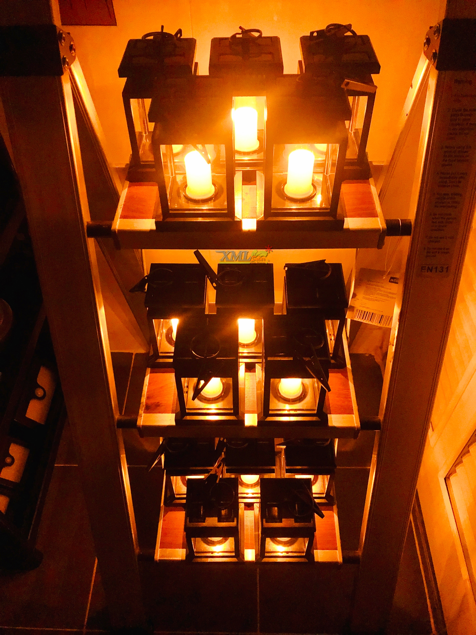 ไฟห้อยโซล่าเซลล์ ทรงเทียน (แสง:เหลืองวอมไวท์)