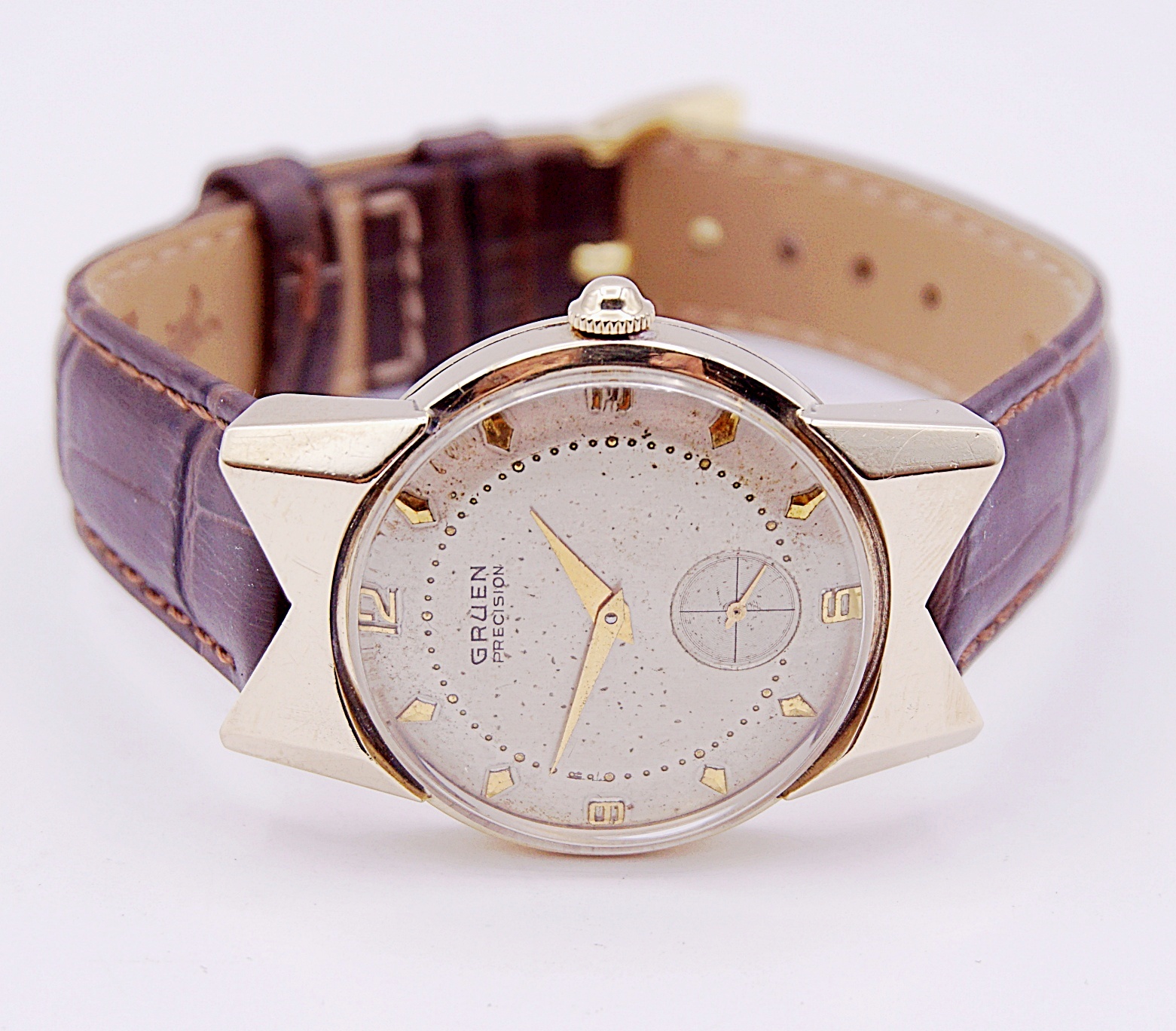 นาฬิกาเก่า GRUEN ไขลานสองเข็มครึ่ง
