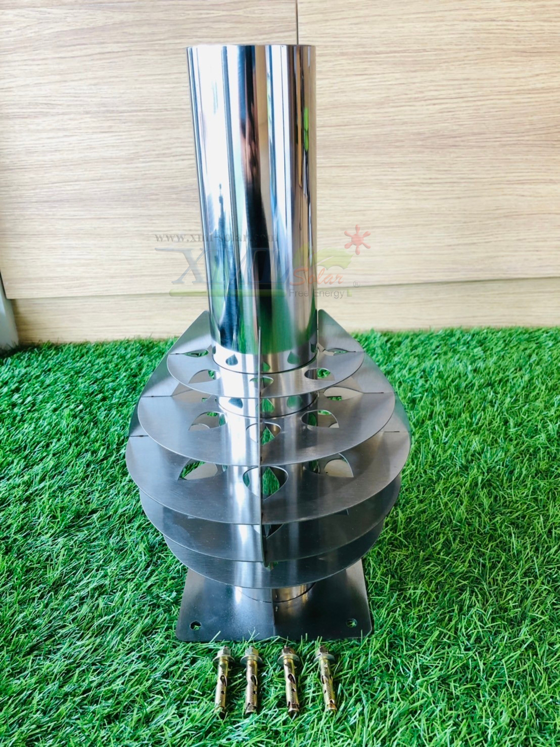 ฐานสวมโคมไฟ UFO ตั้งกำเเพง ปลายเสา 3 นิ้ว (สแตนเลส)