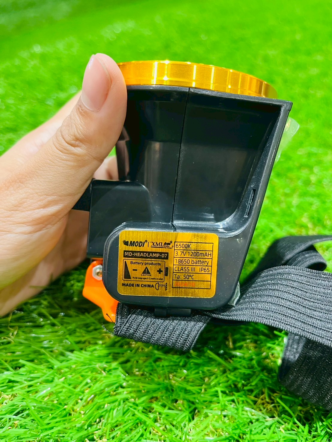 ไฟฉายคาดศีรษะโซล่าเซลล์ (Solar Head Lamp) รุ่น MD-HEADLAMP-07 (แสง : ขาว)