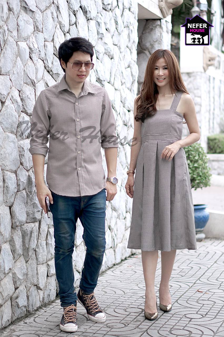 ชุดคู่รักพร้อมส่ง โทนสีน้ำตาล