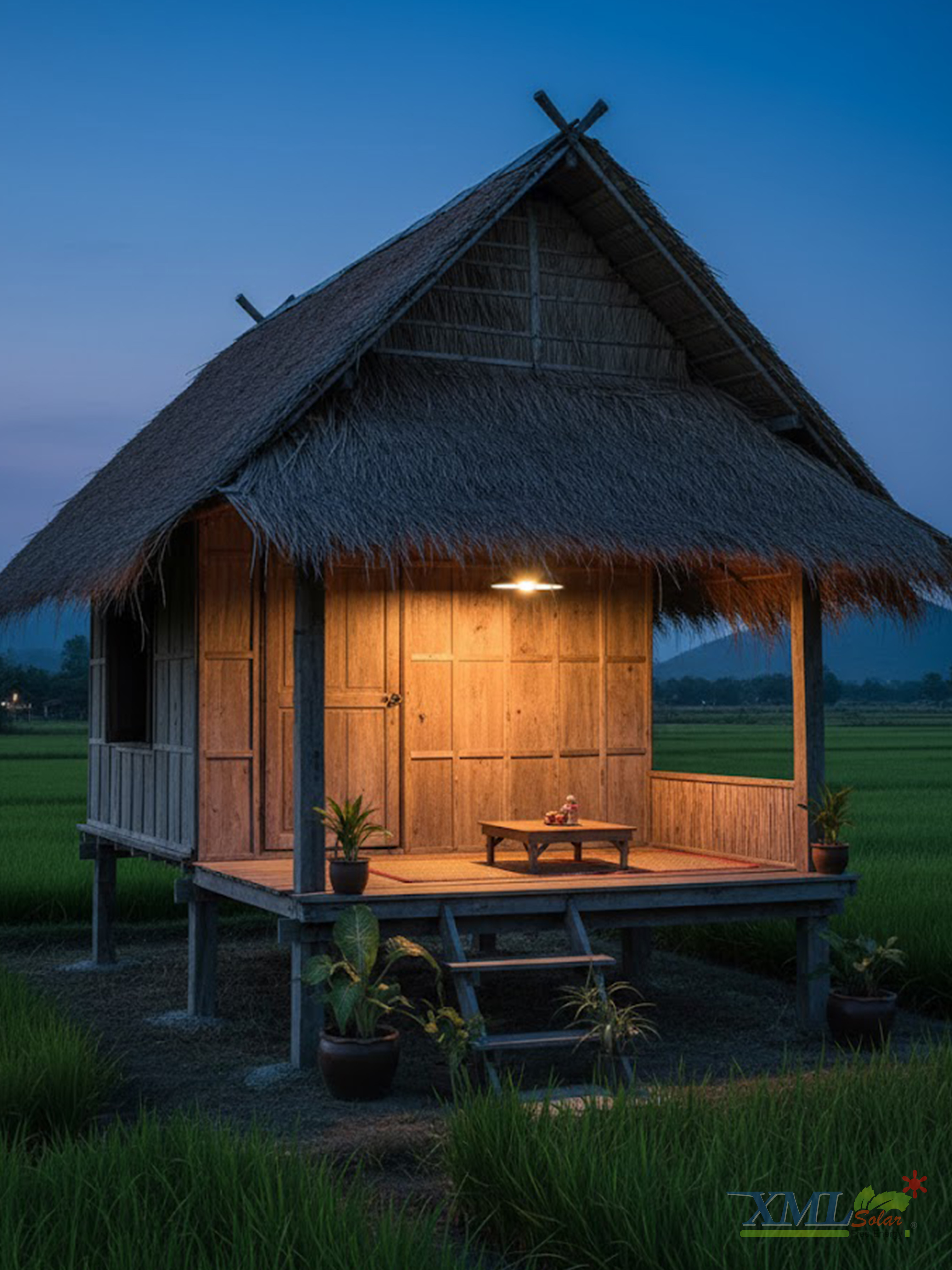 โคมไฟโซล่าเซลล์ ติดเพดาน รุ่น LSXML-241-A (เปิดได้ 2 แสง)