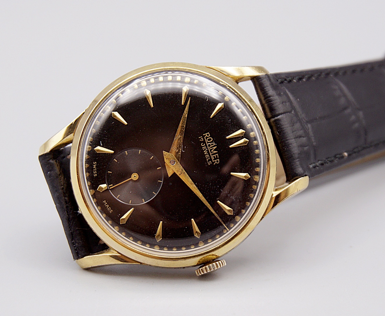 นาฬิกาเก่า ROAMER ไขลานสองเข็มครึ่ง