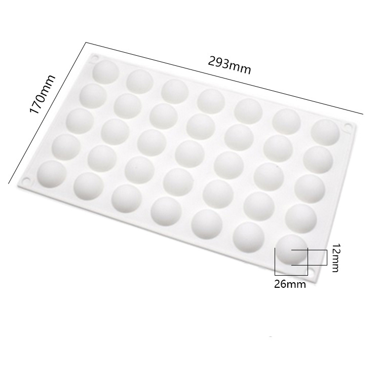 โมล(Mold) แม่พิมพ์ซิลิโคน ทำวุ้น ขนม สบู่ งานdiy ทรงกลม 35 ช่อง (5 G.)