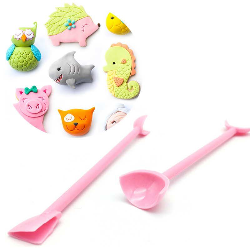อุปกรณ์ตกแต่งฟองดองท์ (Gum Paste Tool Set) ตกแต่งหน้าสัตว์ต่างๆ 2 ชิ้น/แพ็ค