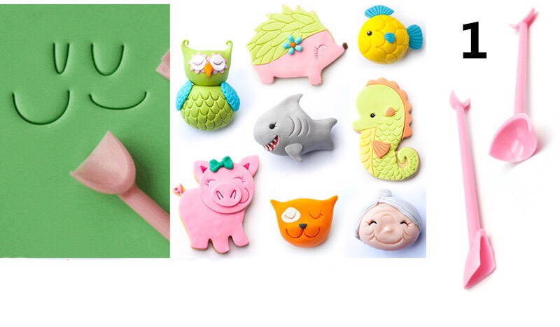 อุปกรณ์ตกแต่งฟองดองท์ (Gum Paste Tool Set) ตกแต่งหน้าสัตว์ต่างๆ 2 ชิ้น/แพ็ค