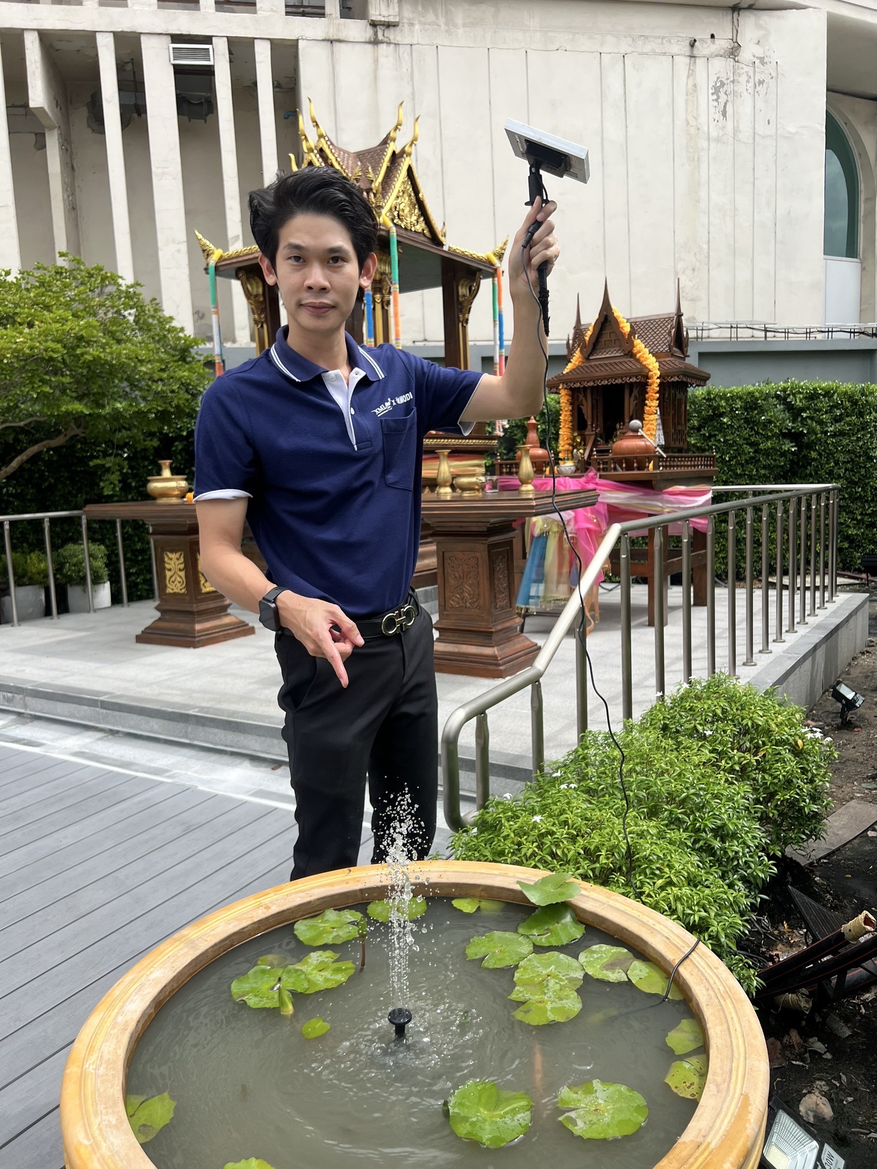 น้ำพุพลังเเสงอาทิตย์ (รุ่น เเผงเเยก) -ไซส์เล็ก (ขนาดแผงโซล่าเซลล์)