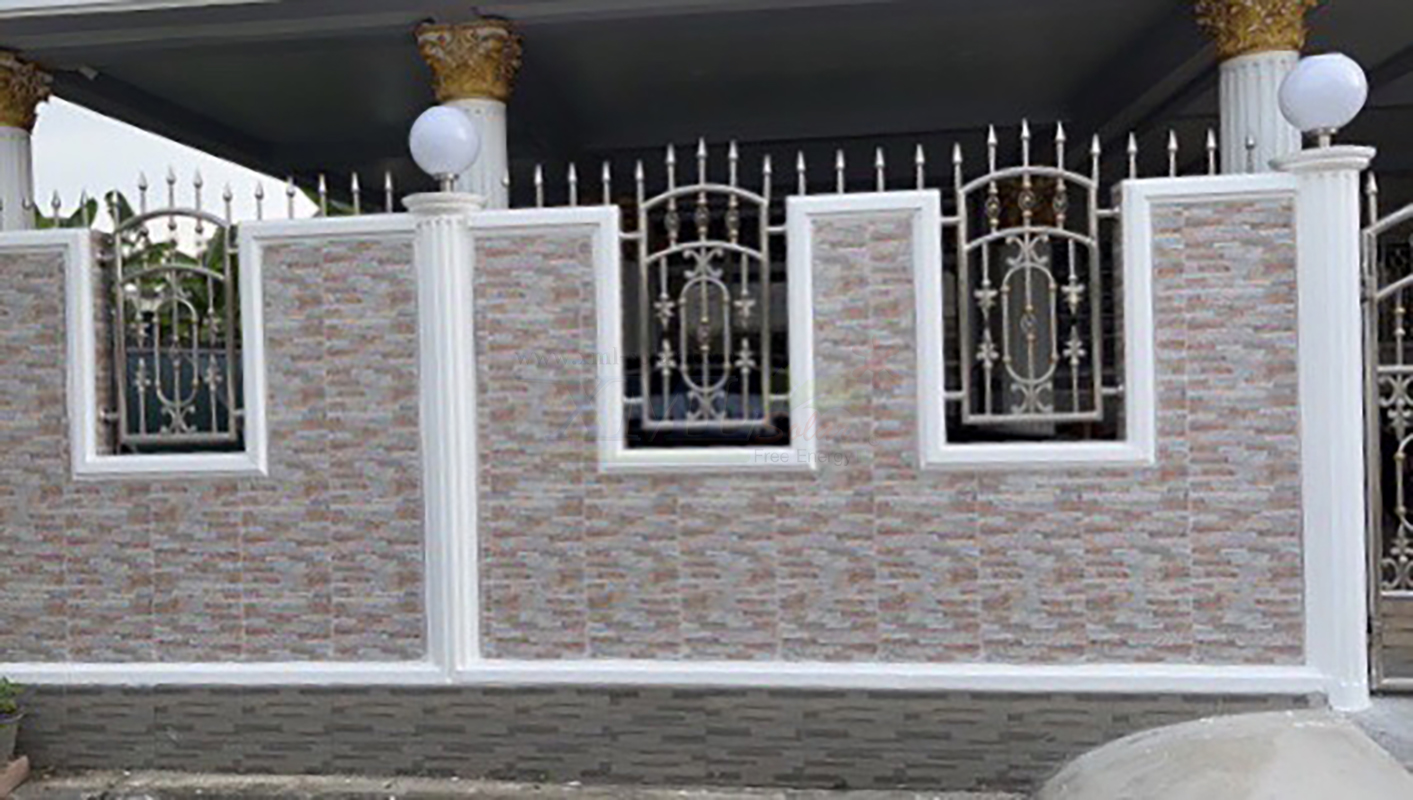 โคมไฟหัวเสาโซล่าเซลล์ ทรงกลมฐานสเเตนเลส (30 ซม.) + Remote (เปิดได้ 3 แสง)+AC