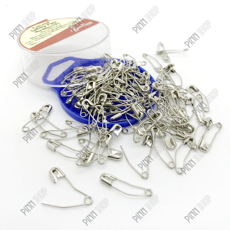 เข็มกลัดสีเงินแบบโค้ง ขนาด 27 มม.