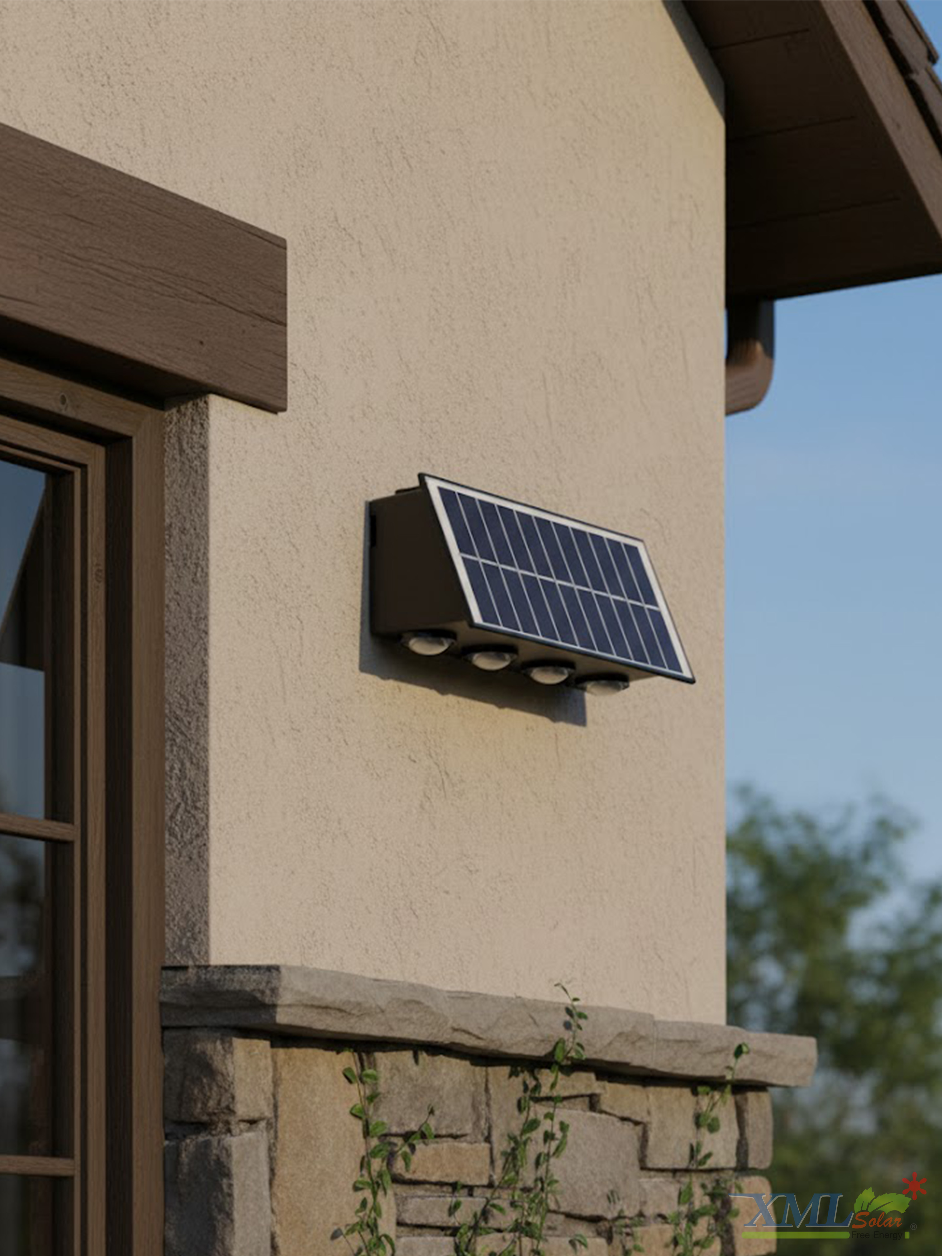 โคมไฟผนังโซล่าเซลล์ LED ส่องบน-ล่าง รุ่นใหม่!