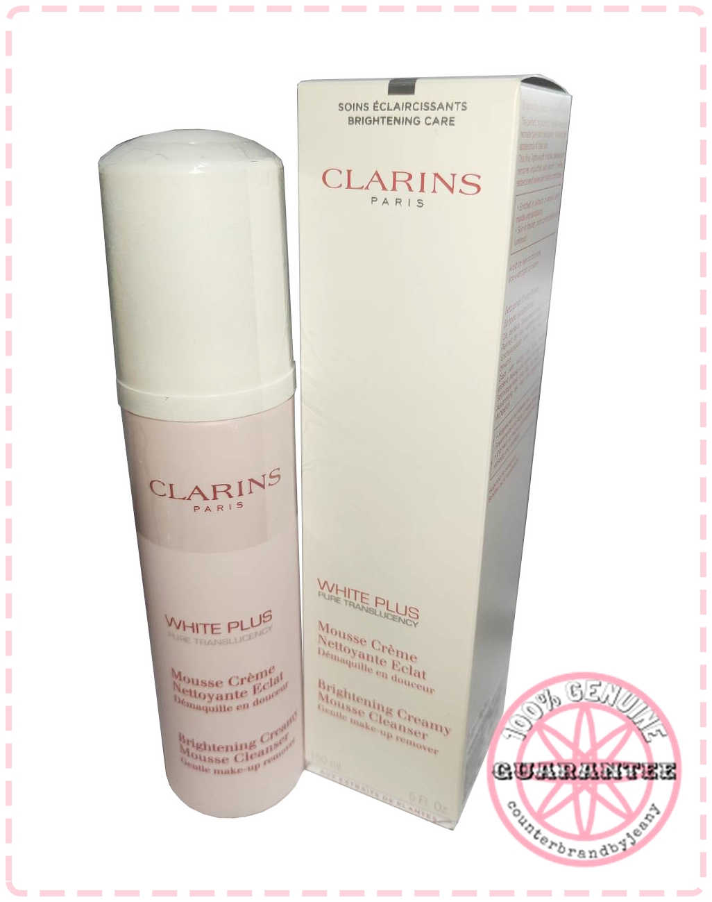 PRE-ORDER: CLARINS White Plus Pure Translucency Brightening Creamy Mousse Cleanser