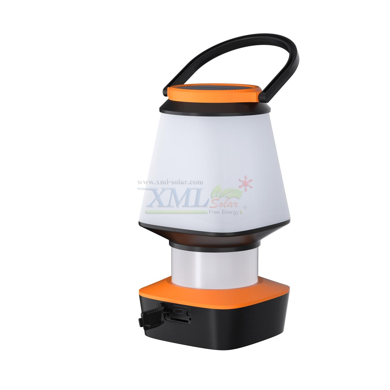 โคมไฟตะเกียงโซล่าเซลล์(สีส้ม) (เลือกเปิดเเสง ขาว / เหลือง / หลากสี ได้)