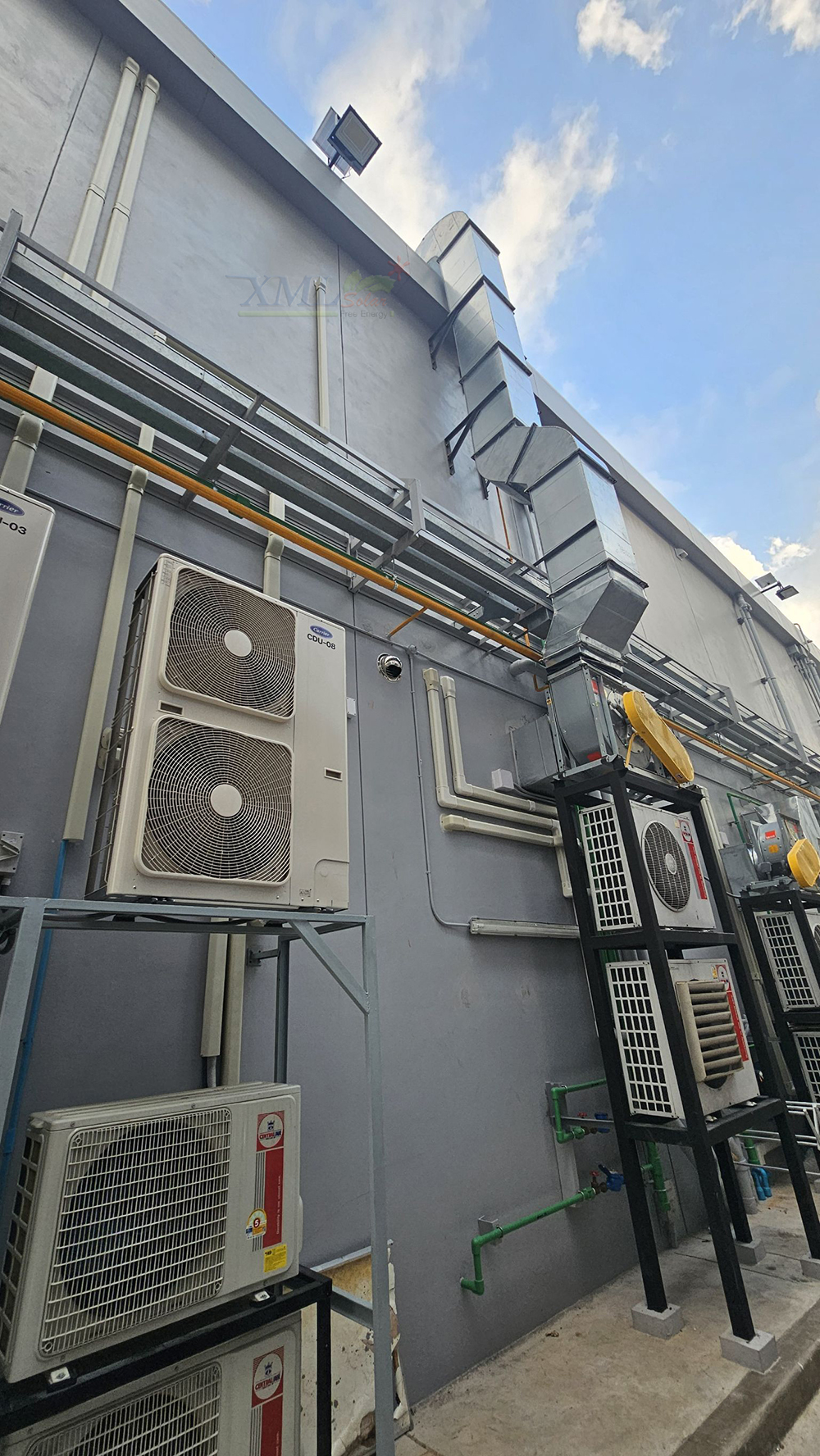 ไฟสปอตไลท์โซล่าเซลล์ 1000 Watt กล่องสีน้ำตาล (เปิดได้ 3 แสง)