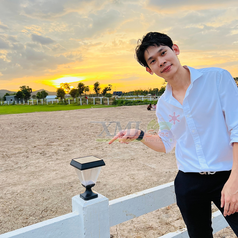 โคมไฟหัวเสาโซล่าเซลล์ รุ่น TZ-3661 (เปิดได้ 2 แสง)