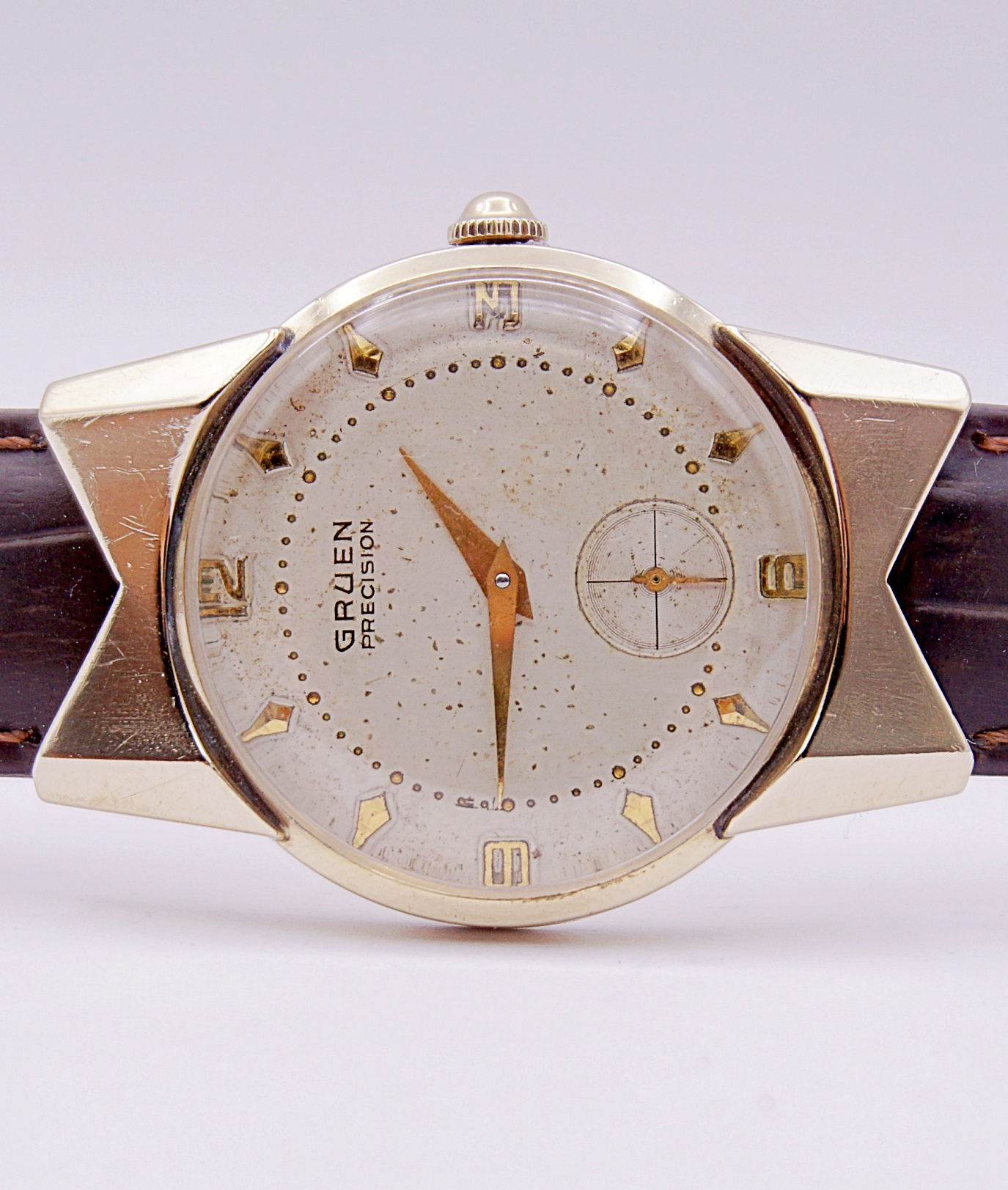 นาฬิกาเก่า GRUEN ไขลานสองเข็มครึ่ง