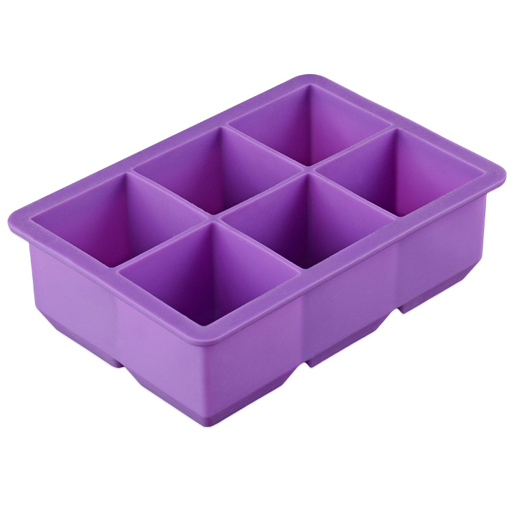 โมล(Mold) แม่พิมพ์ซิลิโคน ทำวุ้น ขนม สบู่ งานdiy รูปสี่เหลี่ยมลูกบาศ์ 6 ช่อง (50 G.)