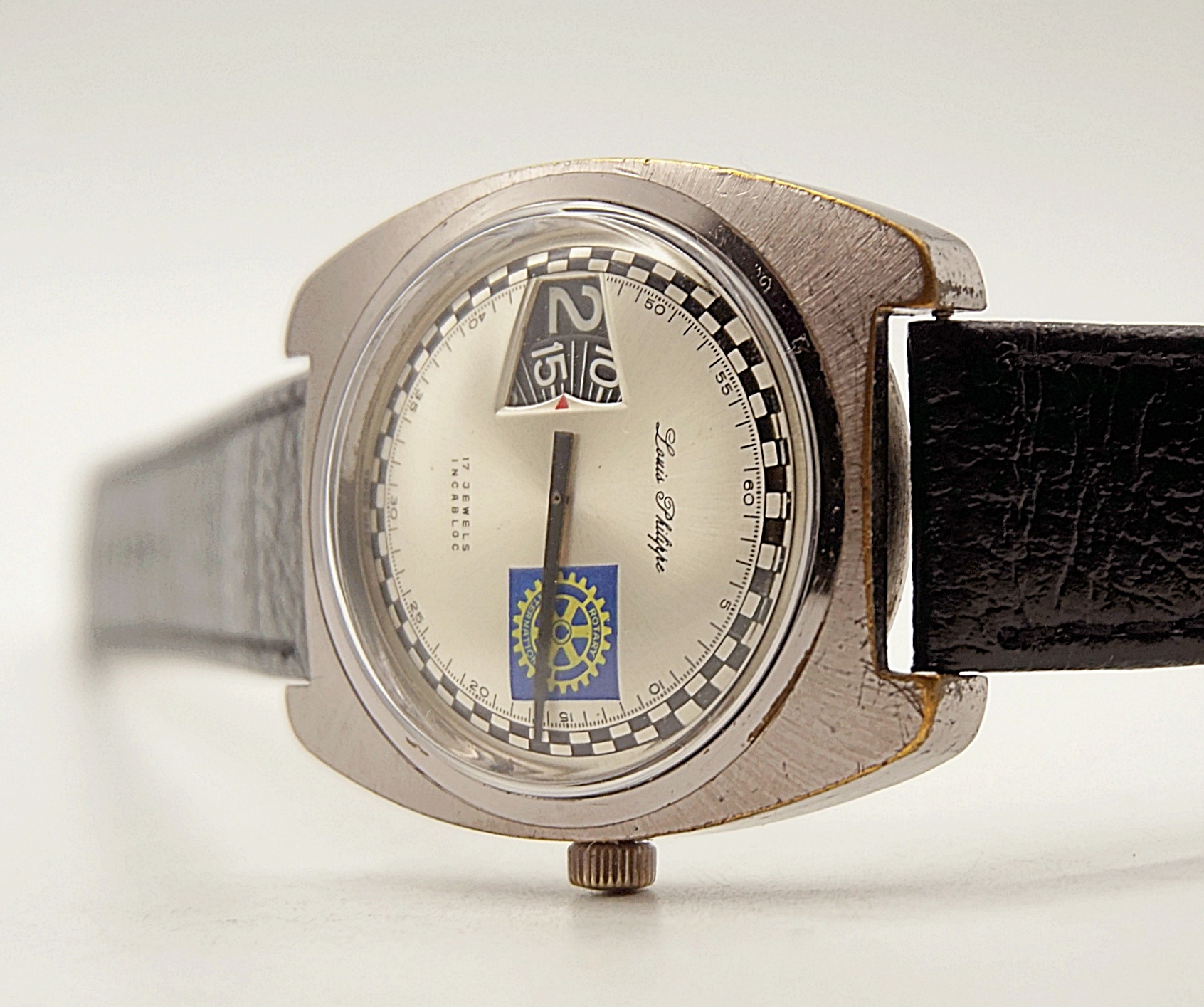 นาฬิกาเก่า LOUIS PHILIPPE ไขลานชั่วโมงกระโดด (Jump Hour)