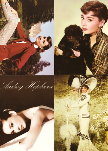 โปสการ์ด Audrey Hepburn ภาพสี 16 ใบ