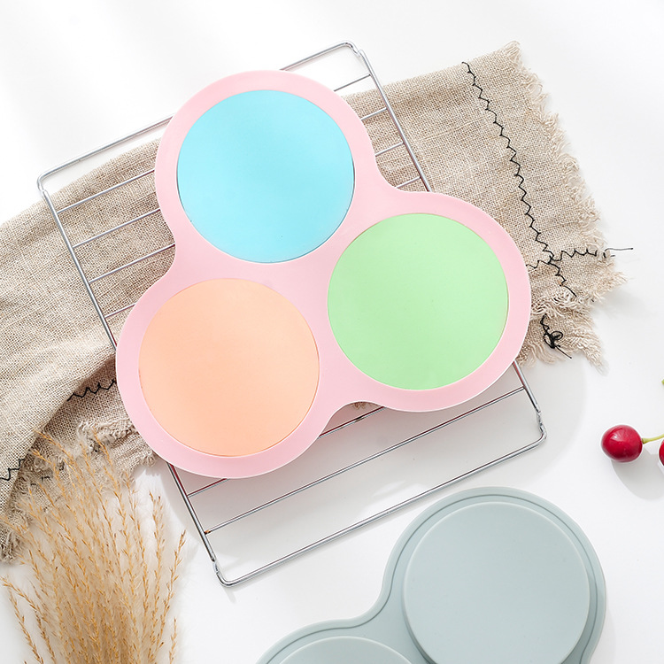 โมล(Mold) แม่พิมพ์ซิลิโคน ทำวุ้น ขนม สบู่ งานdiy ทรงกลม 3 ช่อง ( G.)