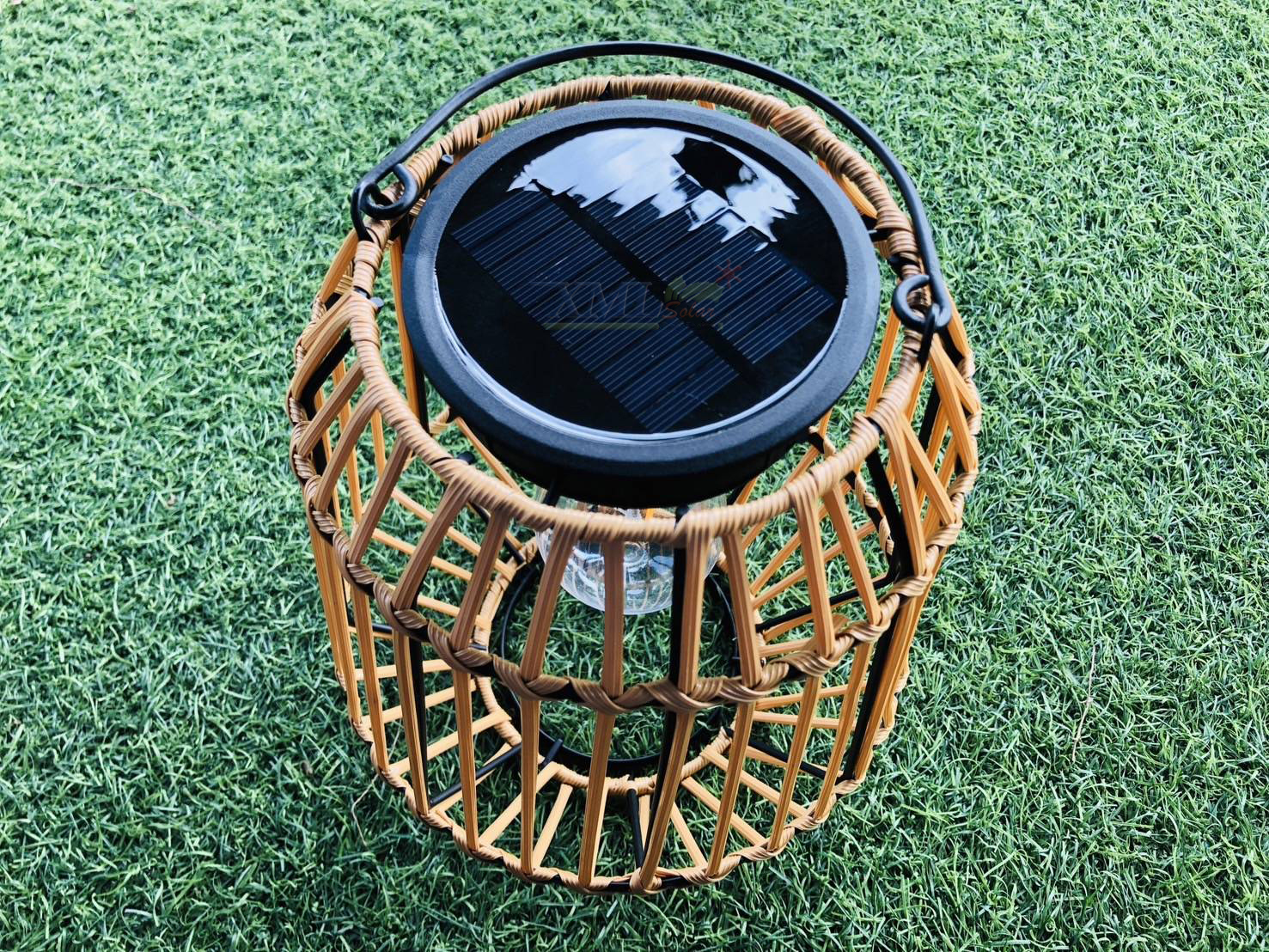 โคมไฟหวายโซล่าเซลล์ รุ่น MD-S3004 (แสง : เหลืองวอมไวท์)