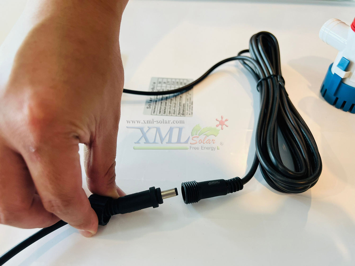 สายเคเบิ้ลต่อขยาย ยาว 5 เมตร (สำหรับรุ่นปั๊ม DC 12v.)(หัวกลม)