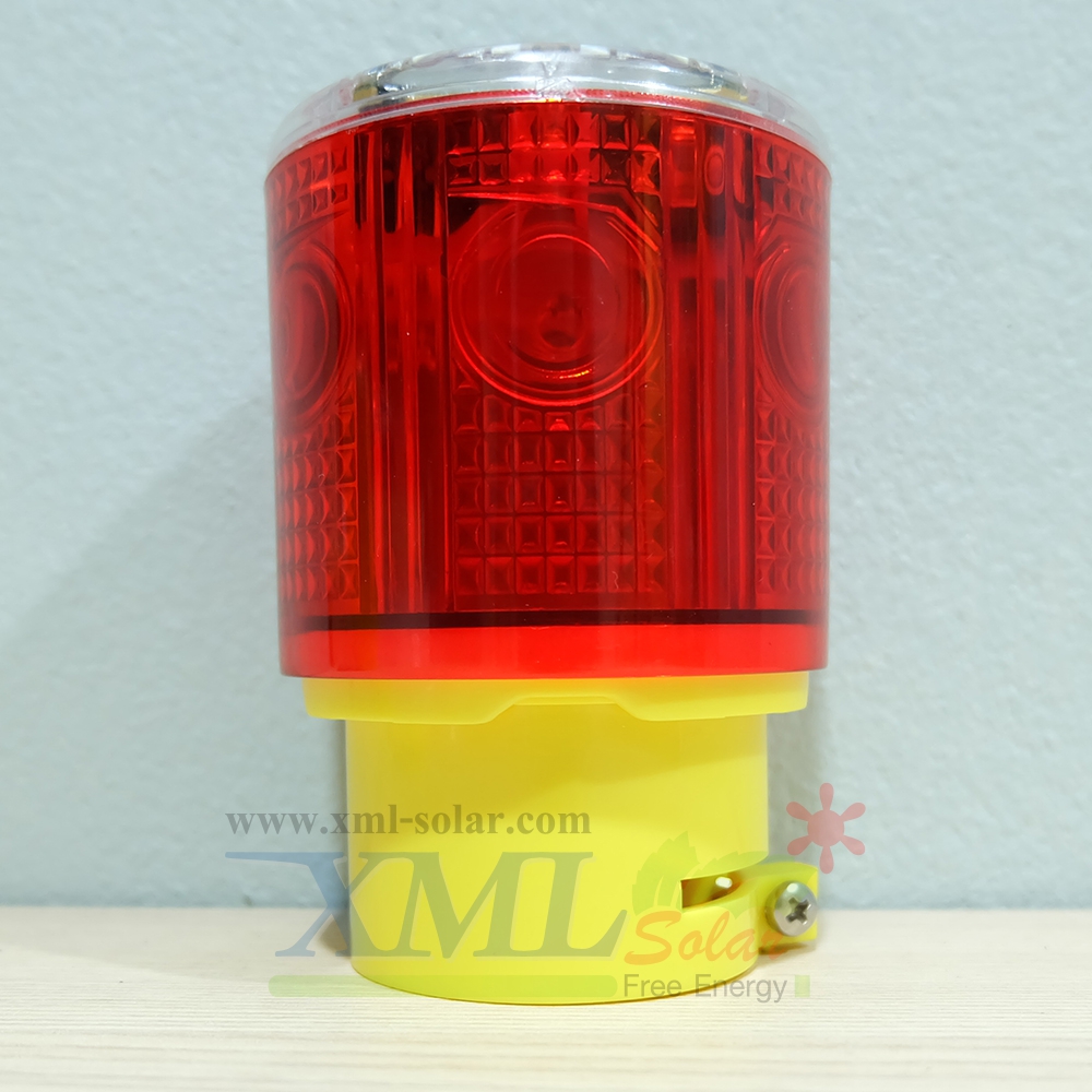 ไฟเตือนกรวยจราจร ฉุกเฉิน พลังงานเเสงอาทิตย์ (เเสง : สีเเดง)