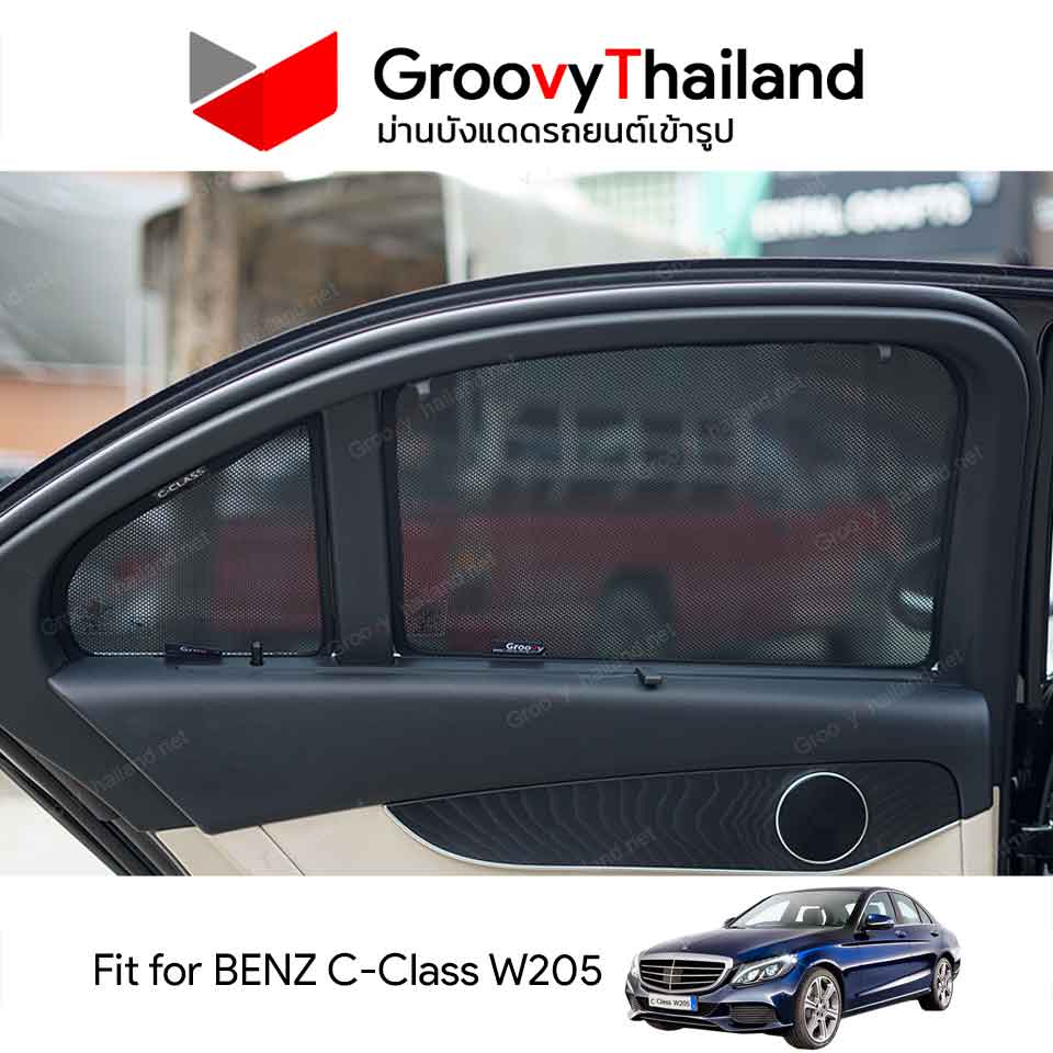 ม่านบังแดด BENZ C-CLASS W205 Press-Fit (6 pcs)