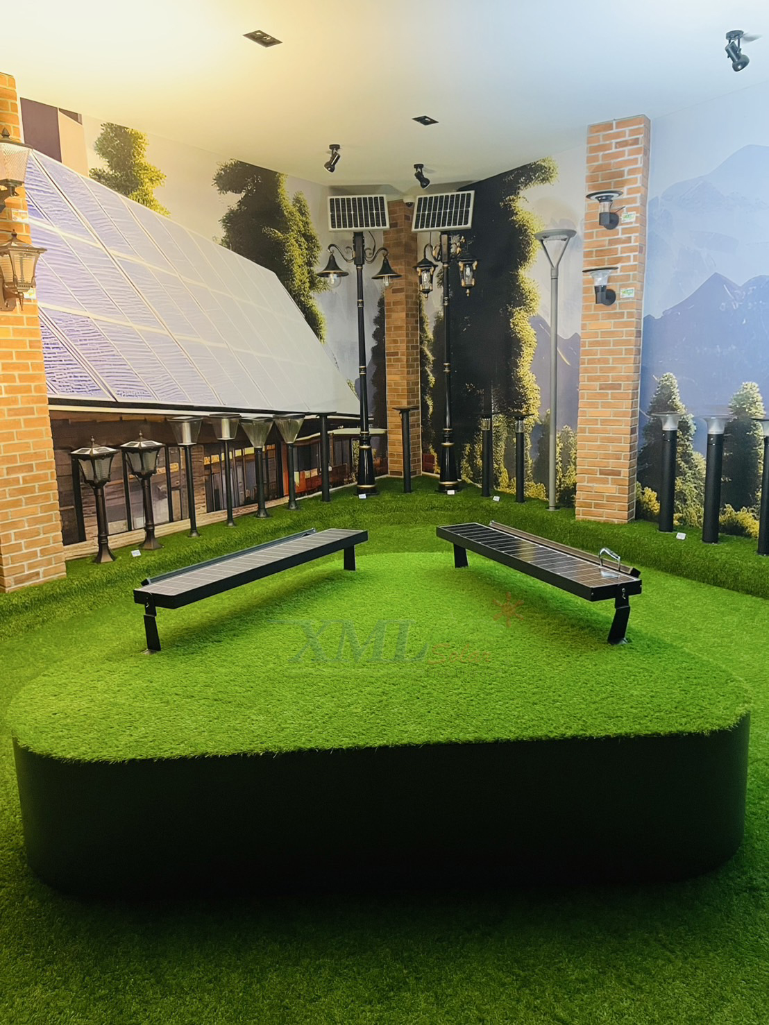 LSXML-195 สำหรับติดส่องป้ายโฆษณา รุ่น ไฟติดผนังโซล่าเซลล์ Premium 120W