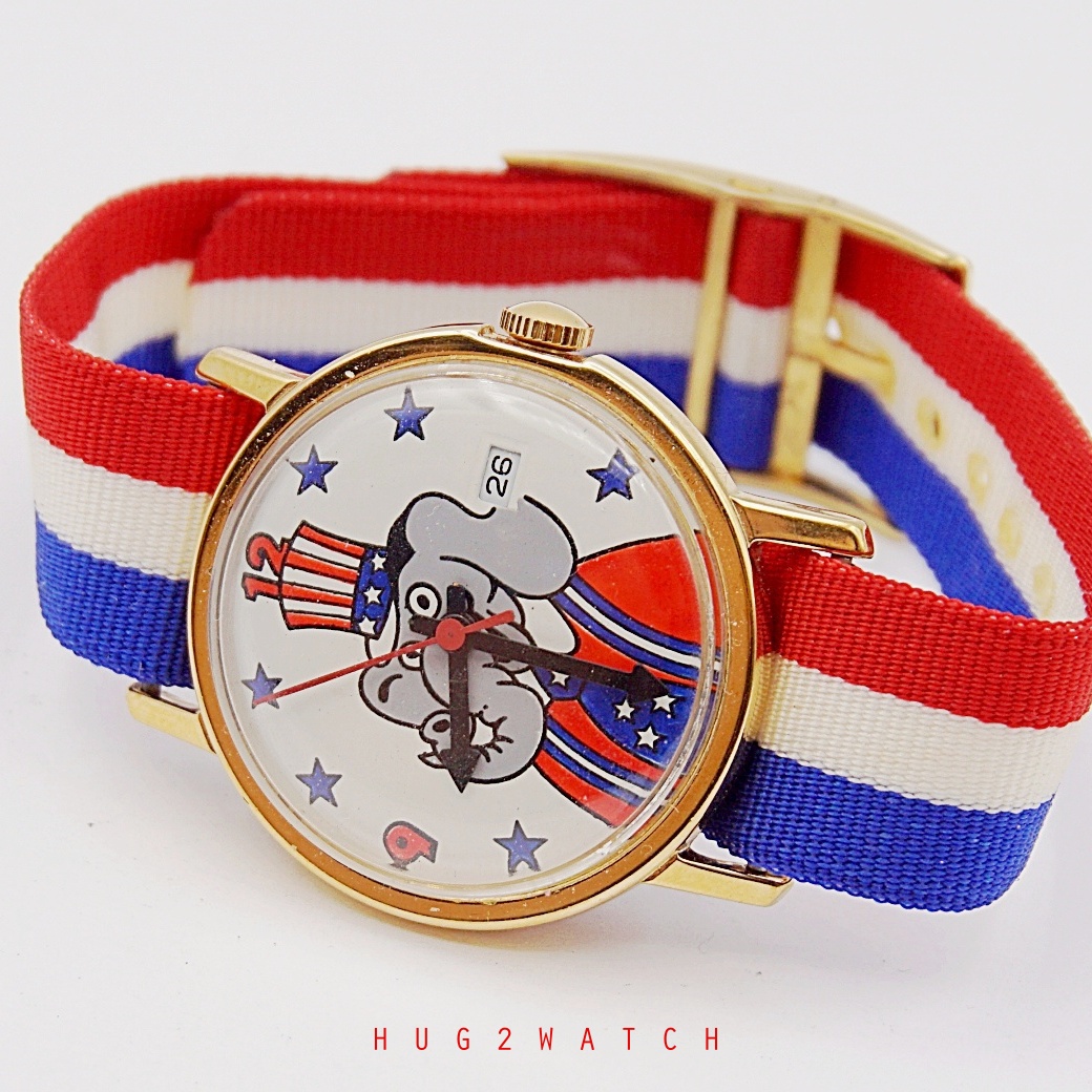 นาฬิกาเก่า REPUBLICAN ELEPHANT ไขลาน